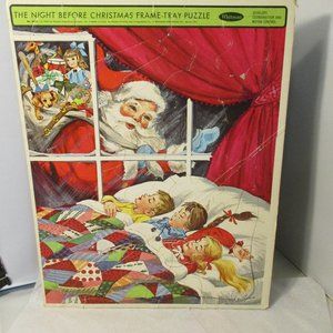 Vintage 1965 Whitman Santa Clause Night before Christmas Xmas Puzzle